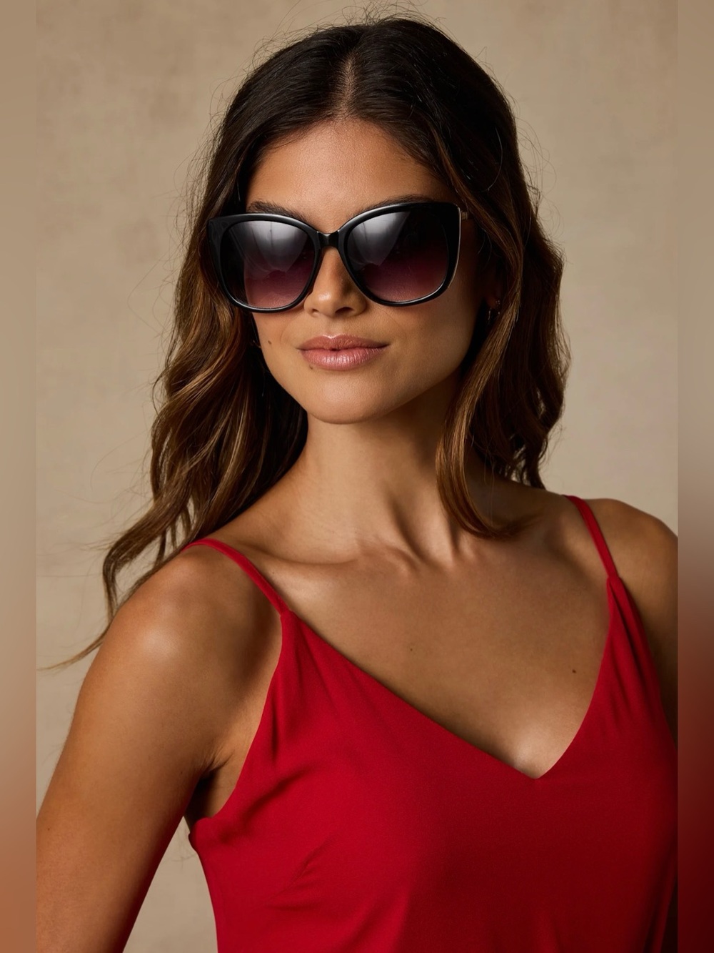 Women’s Black Gradient Oversized Sunglasses